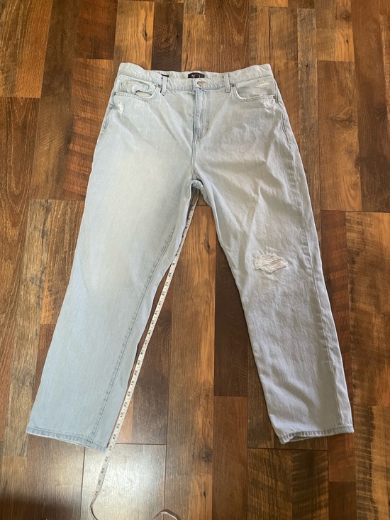 NYDJ Denim - NYDJ Light Wash Blue Distressed High-Rise Jeans